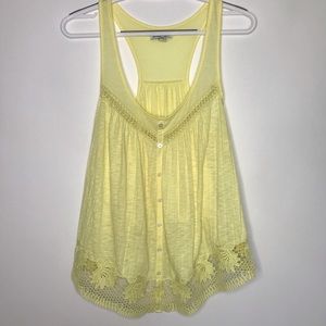 American Eagle yellow flowy tank top